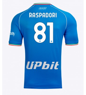 SSC Napoli Giacomo Raspadori #81 Replika Hjemmebanetrøje 2023-24 Kortærmet